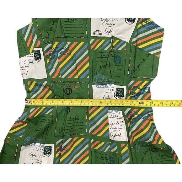 Emily & Fin Dress Sz XXS Green White Fit & Flare Cosplay Twee Preppy New - Picture 8 of 10